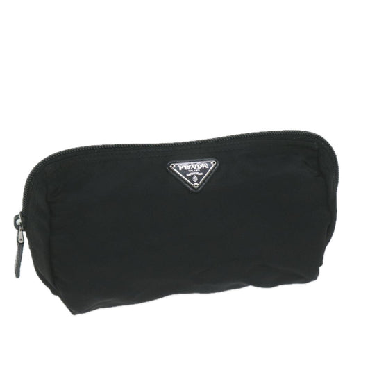 PRADA Pouch Nylon Black  yk10578