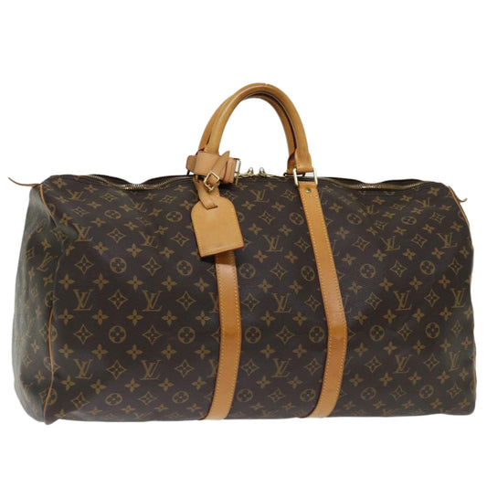 LOUIS VUITTON Monogram Keepall 55 Boston Bag M41424 LV yk11575