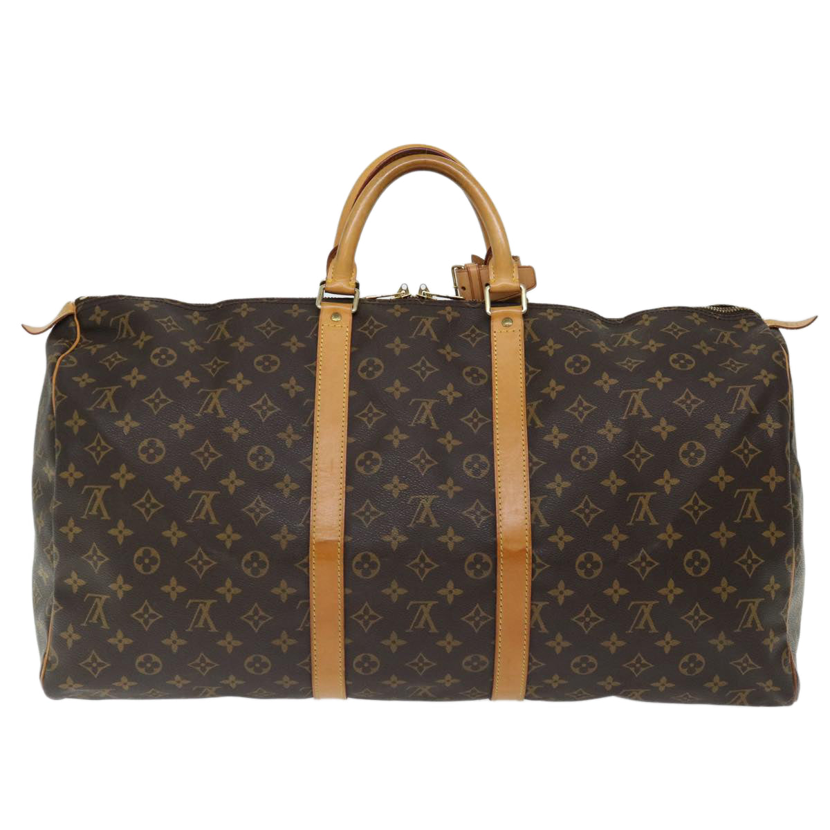LOUIS VUITTON Monogram Keepall 55 Boston Bag M41424 LV yk11575