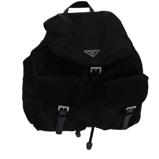 PRADA Backpack Nylon Black  yk11654