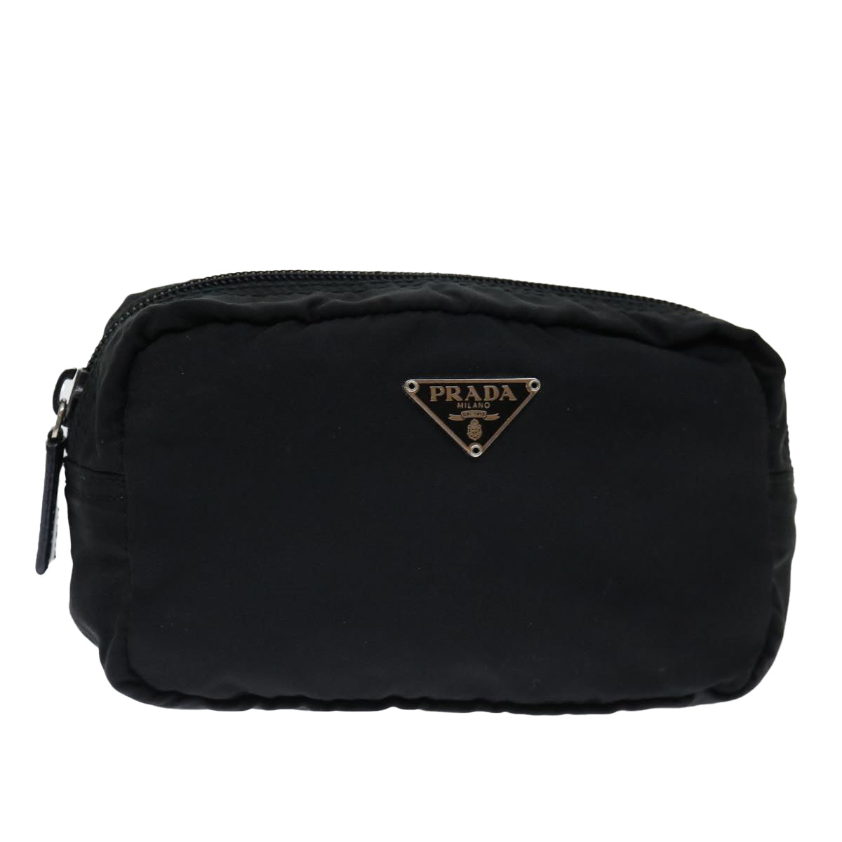 PRADA Pouch Nylon Black  yk11692