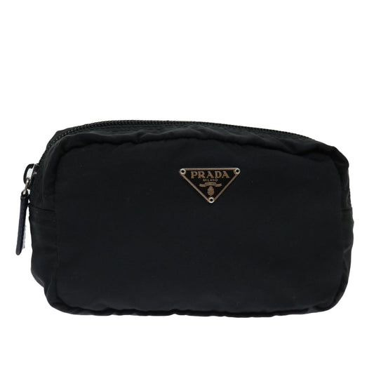PRADA Pouch Nylon Black  yk11692