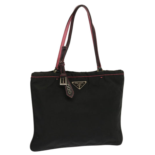 PRADA Hand Bag Nylon Black  yk11921