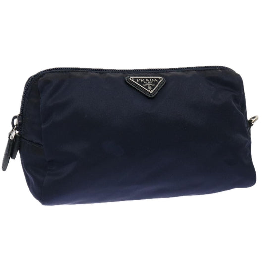 PRADA Pouch Nylon Navy  yk11928
