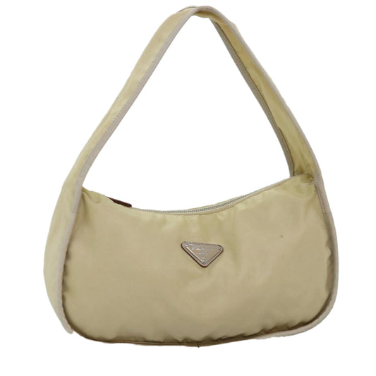 PRADA Shoulder Bag Nylon Beige  yk12090