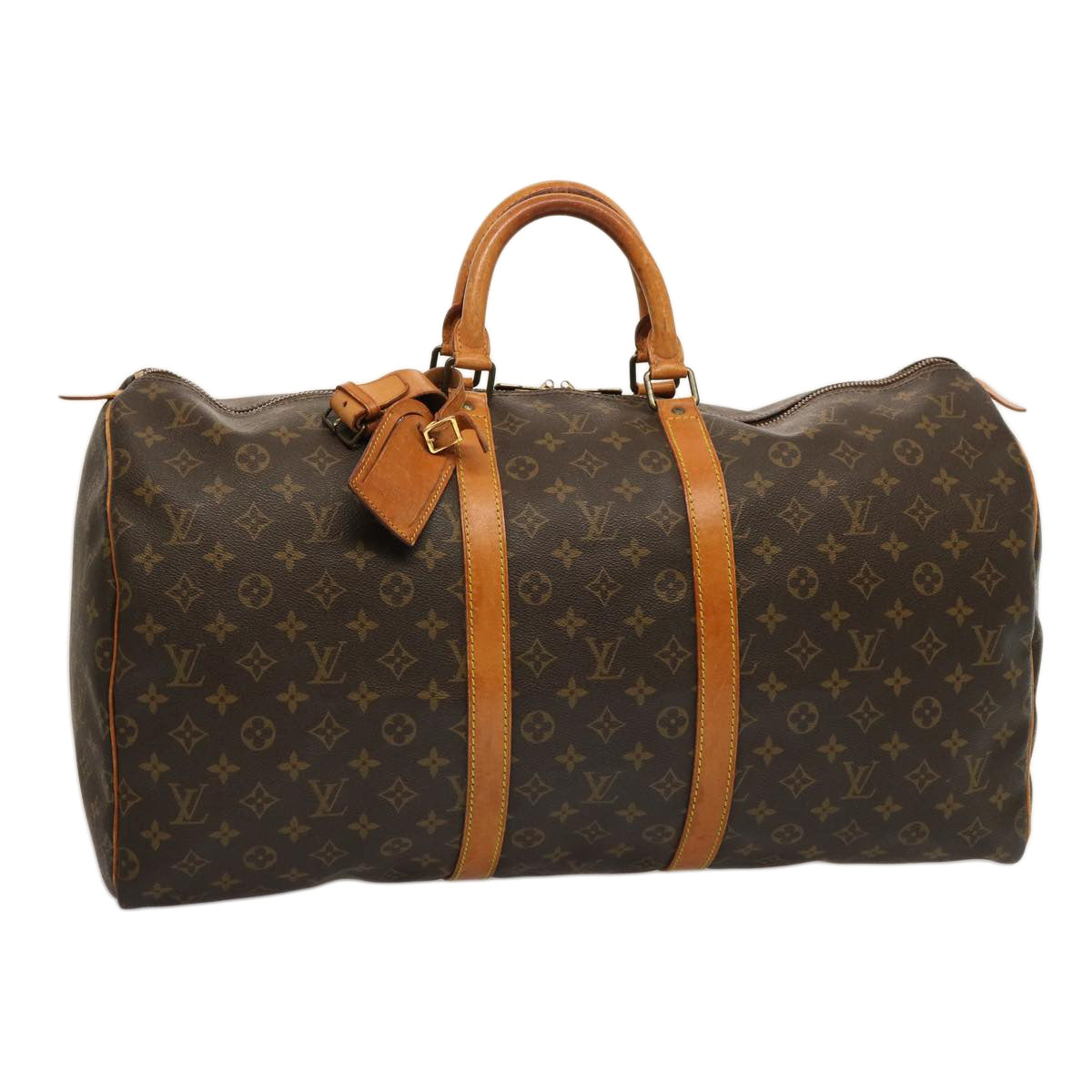 LOUIS VUITTON Monogram Keepall 55 Boston Bag M41424 LV yk12272