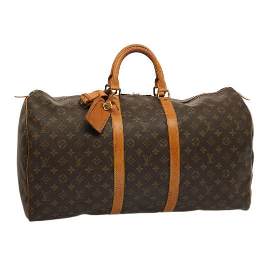 LOUIS VUITTON Monogram Keepall 55 Boston Bag M41424 LV yk12272