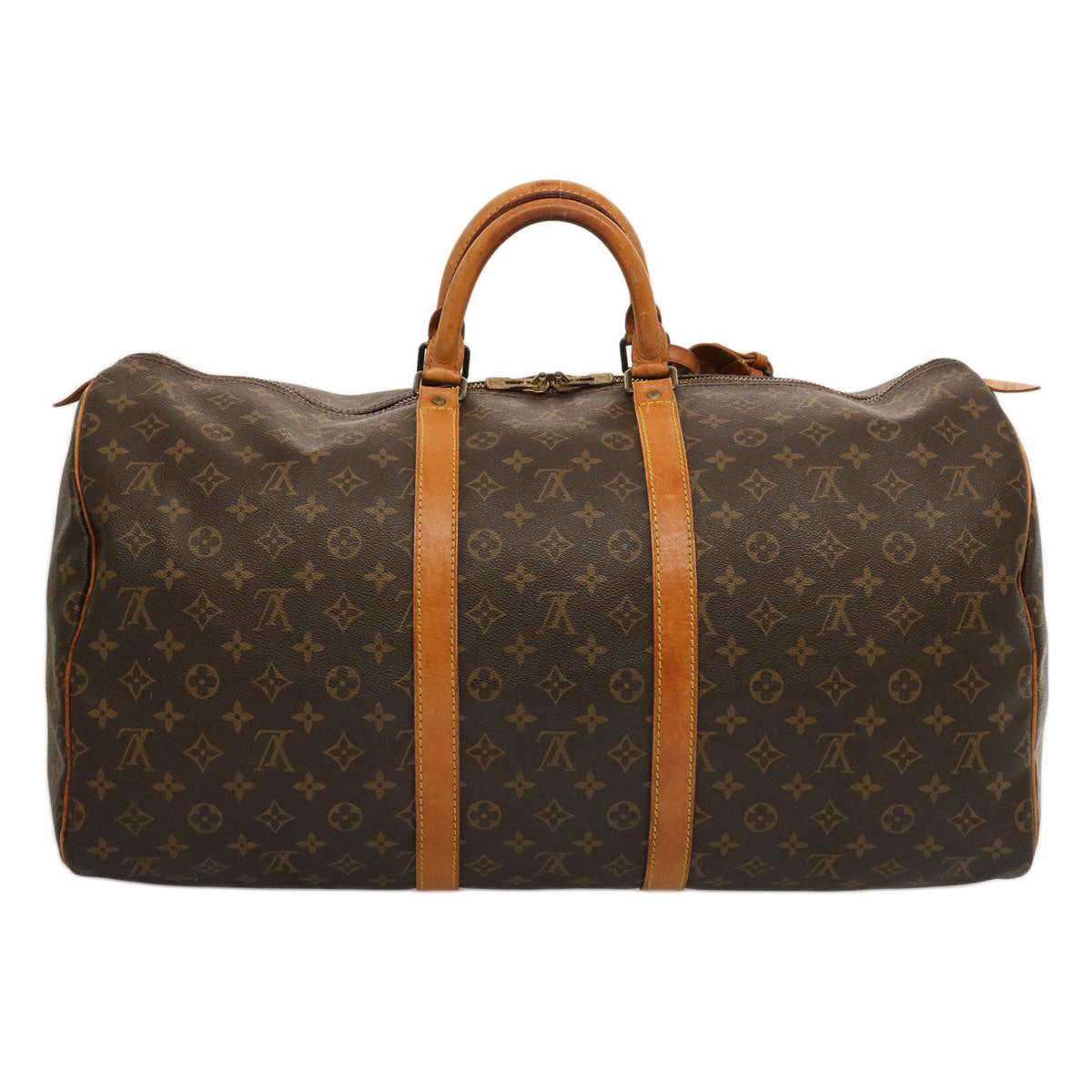 LOUIS VUITTON Monogram Keepall 55 Boston Bag M41424 LV yk12272