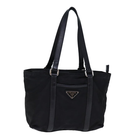 PRADA Hand Bag Nylon Black  yk12366