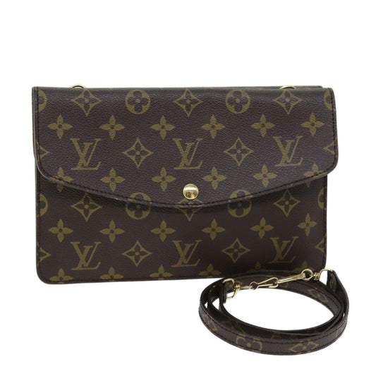 LOUIS VUITTON Monogram Double Rabat Shoulder Bag M51815 LV yk12453