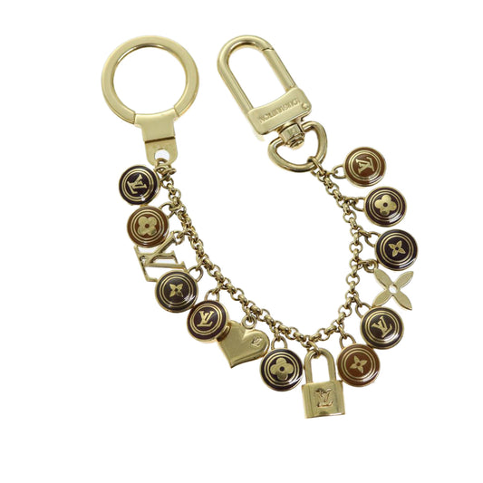 LOUIS VUITTON Monogram Porte Cles Chainne Pastilles Charm M66172 LV yk12595