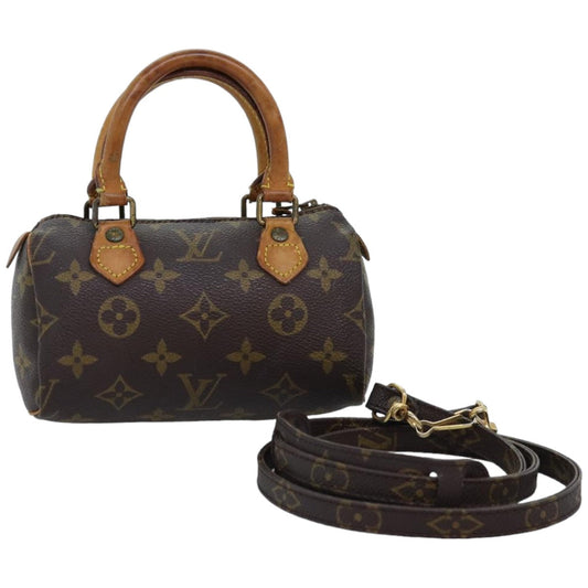 LOUIS VUITTON Monogram Mini Speedy Hand Bag 2way M41534 LV yk12603