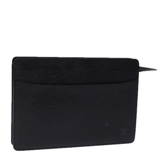 LOUIS VUITTON Epi Pochette Homme Clutch Bag Black M52522 LV yk12640