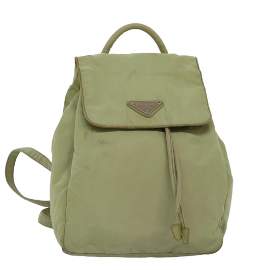 PRADA Backpack Nylon Beige  yk12997