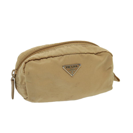 PRADA Pouch Nylon Beige  yk13063