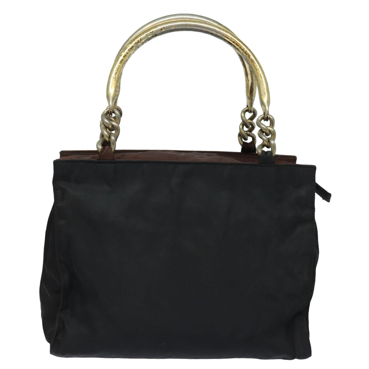 PRADA Hand Bag Nylon Black  yk13120