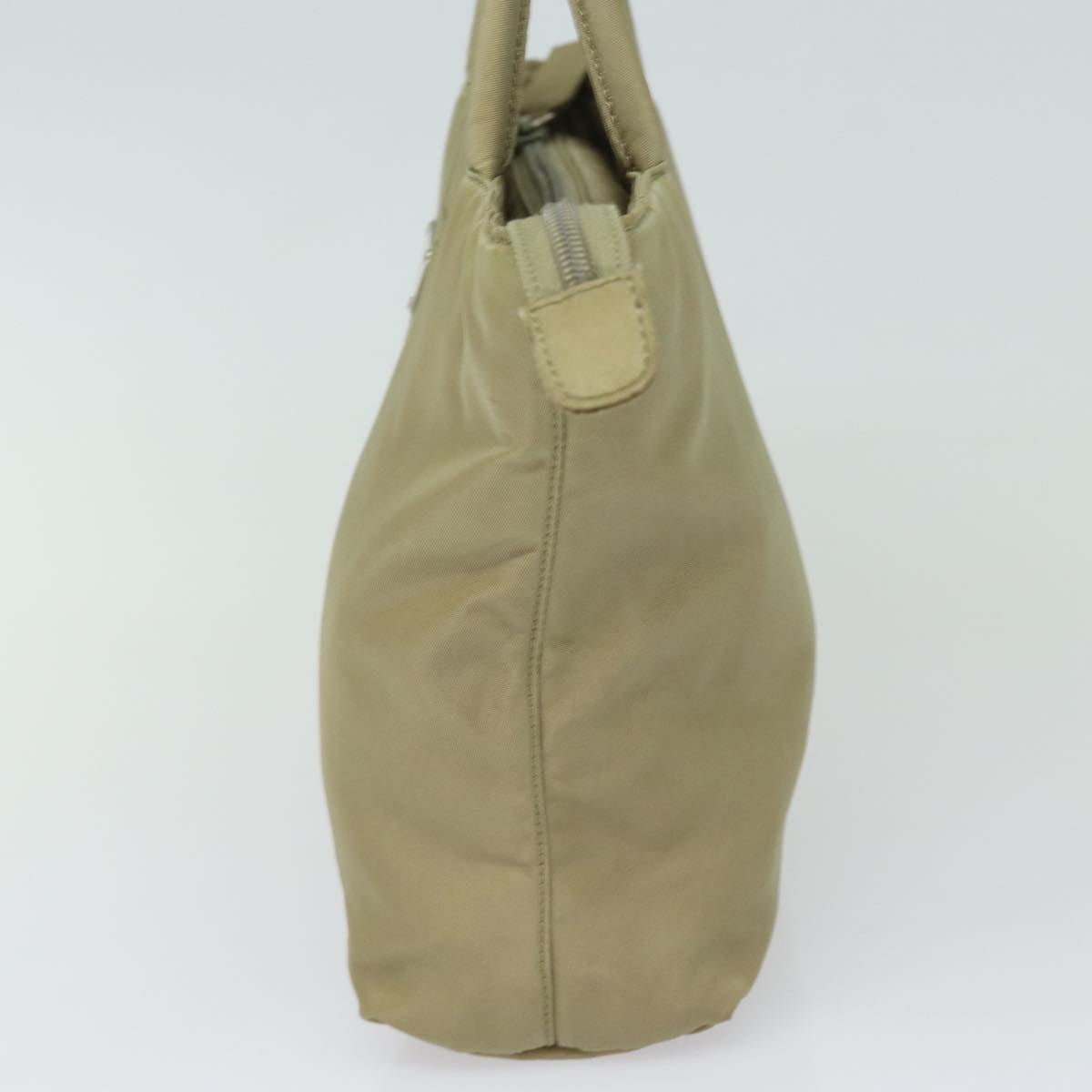 PRADA Hand Bag Nylon Beige  yk13122