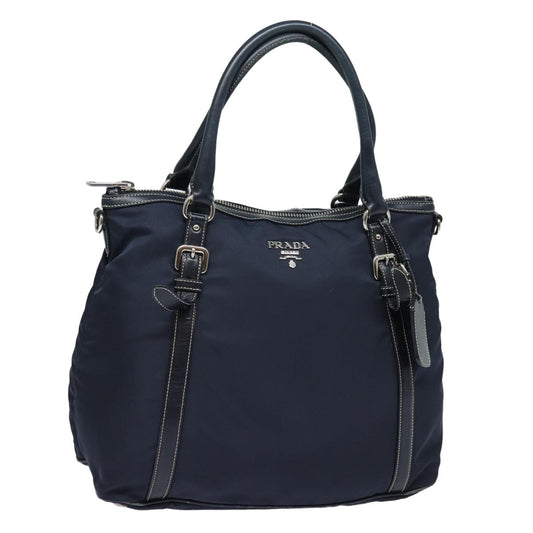 PRADA Hand Bag Nylon Navy  yk13221