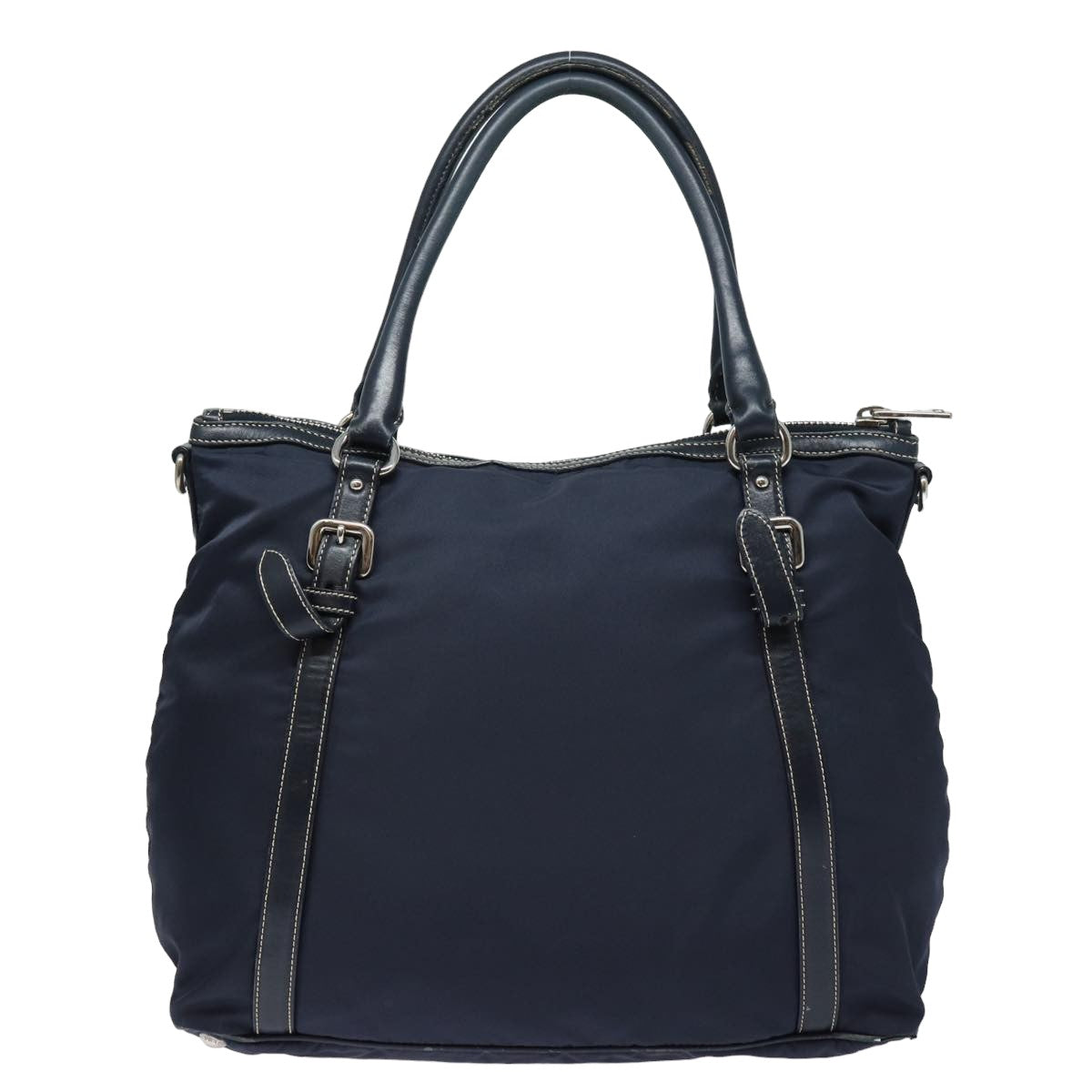PRADA Hand Bag Nylon Navy  yk13221