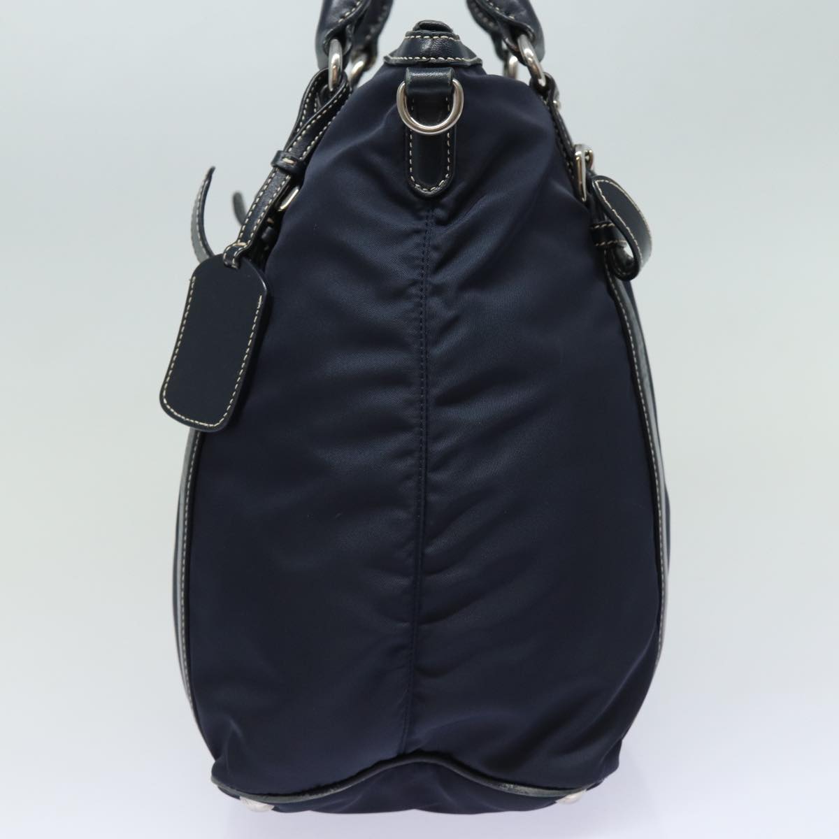 PRADA Hand Bag Nylon Navy  yk13221