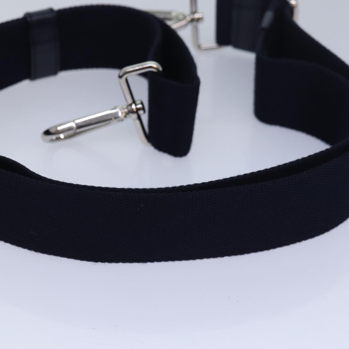 PRADA Adjustable Canapa Shoulder Strap Canvas 24.4""-46.1"" Navy  yk13317