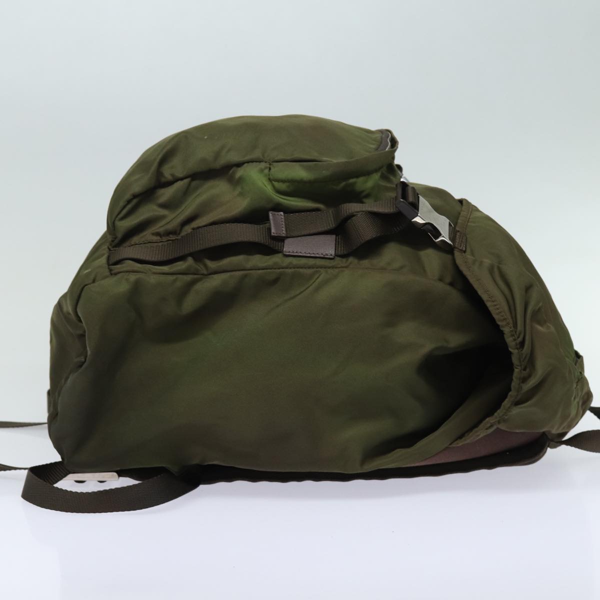 PRADA Backpack Nylon Khaki  yk13347