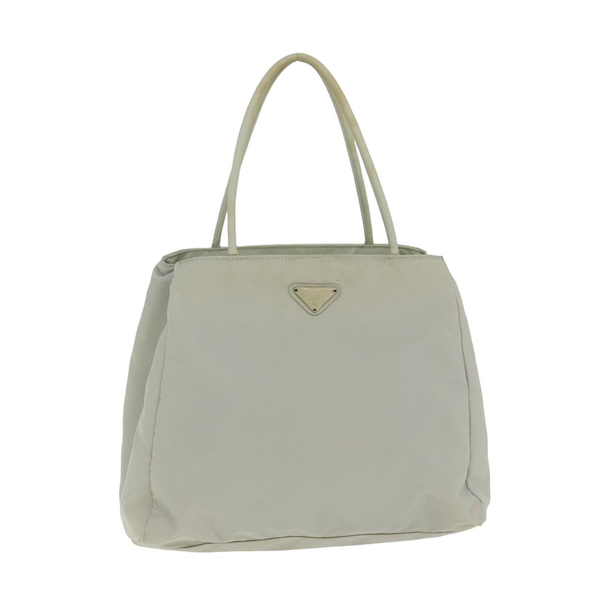 PRADA Hand Bag Nylon Gray  yk13351