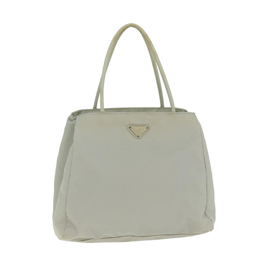 PRADA Hand Bag Nylon Gray  yk13351