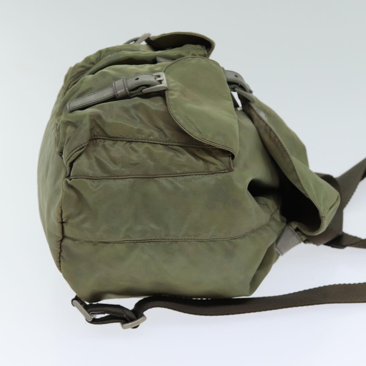 PRADA Backpack Nylon Khaki  yk13356