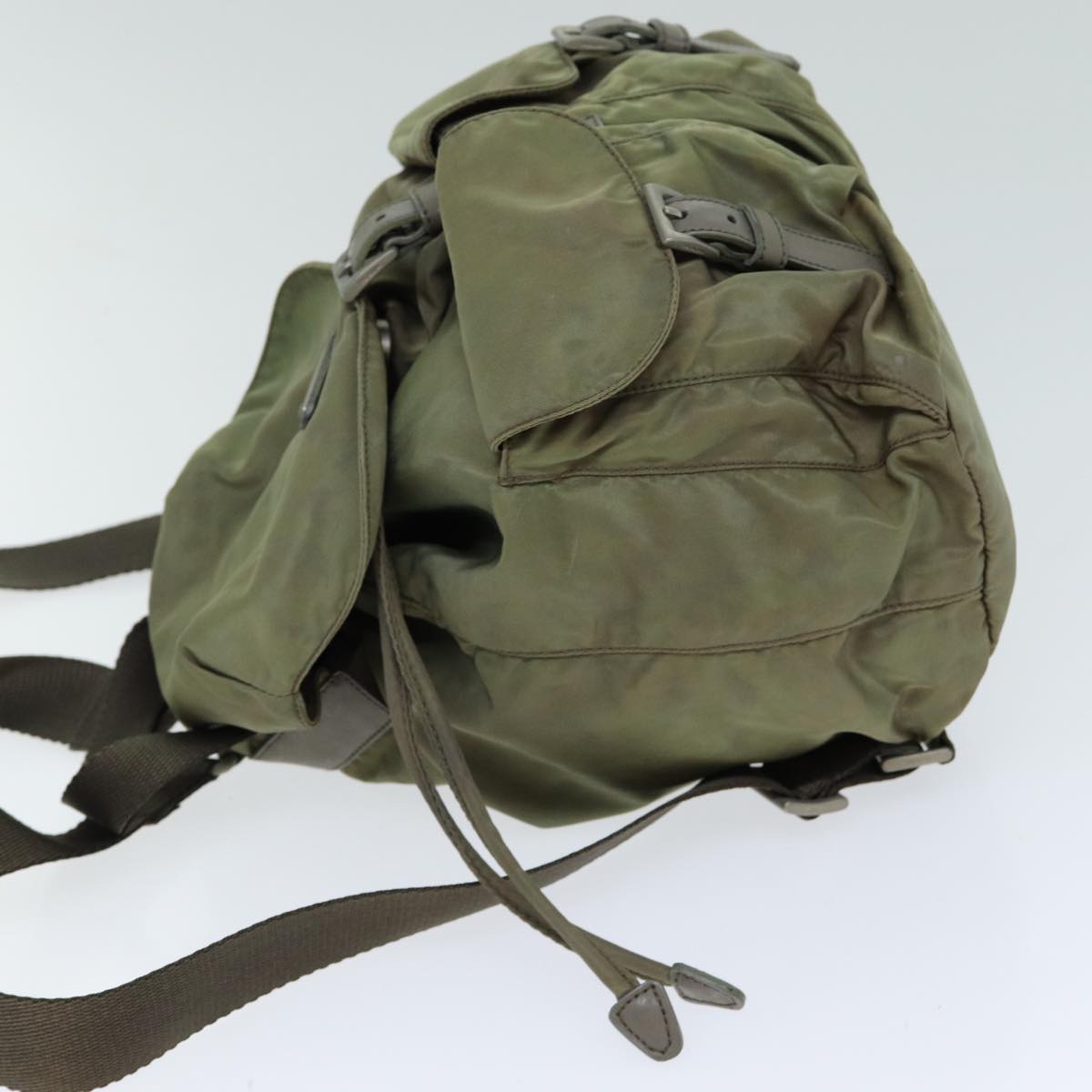 PRADA Backpack Nylon Khaki  yk13356