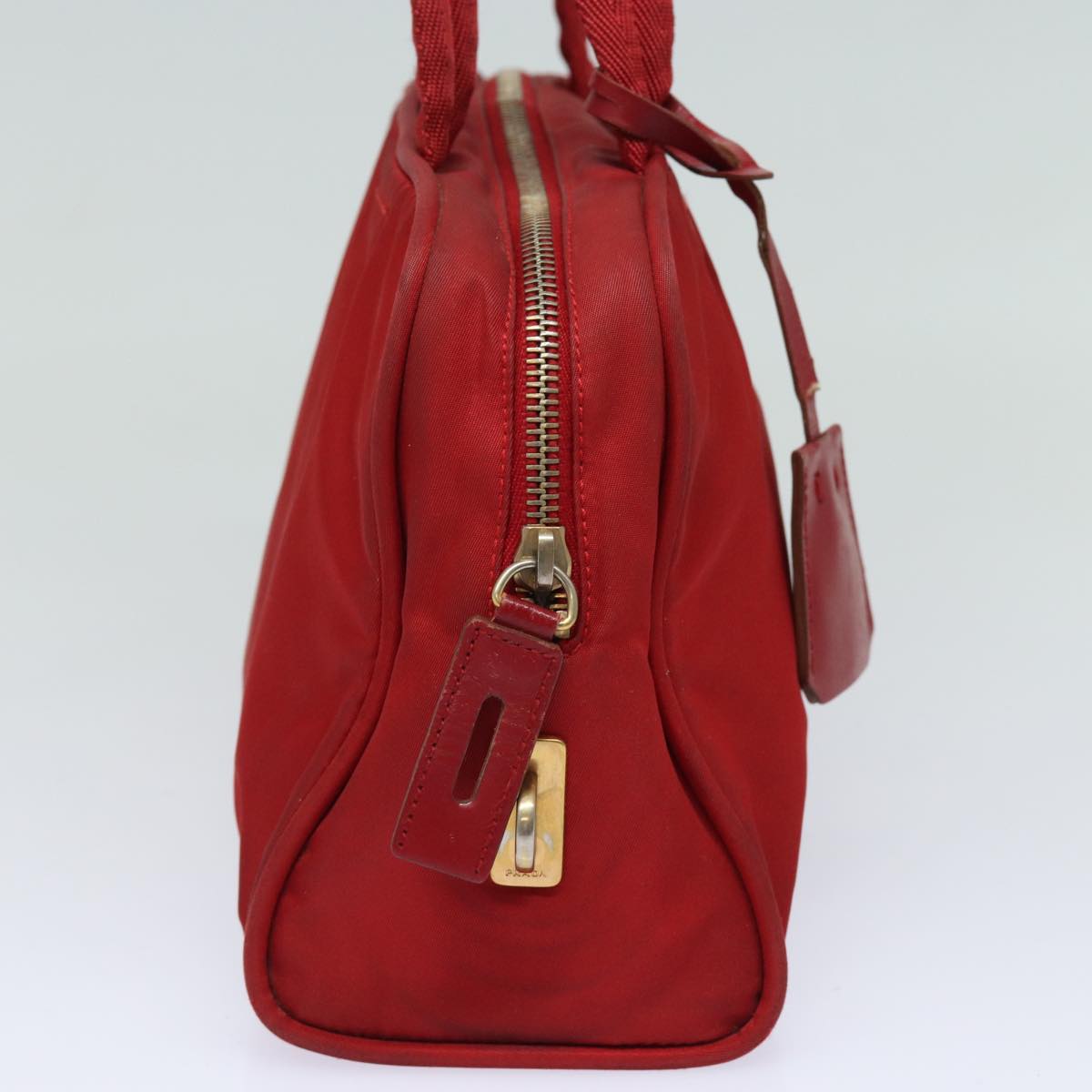 PRADA Hand Bag Nylon Red  yk13572