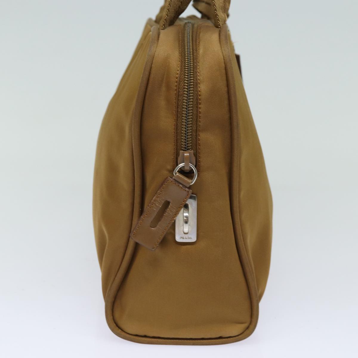 PRADA Hand Bag Nylon Brown  yk13600