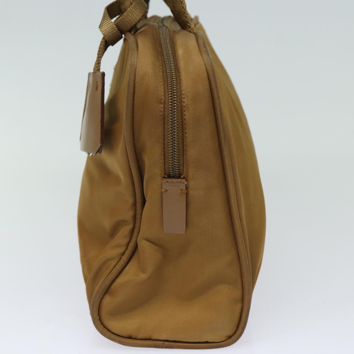 PRADA Hand Bag Nylon Brown  yk13600