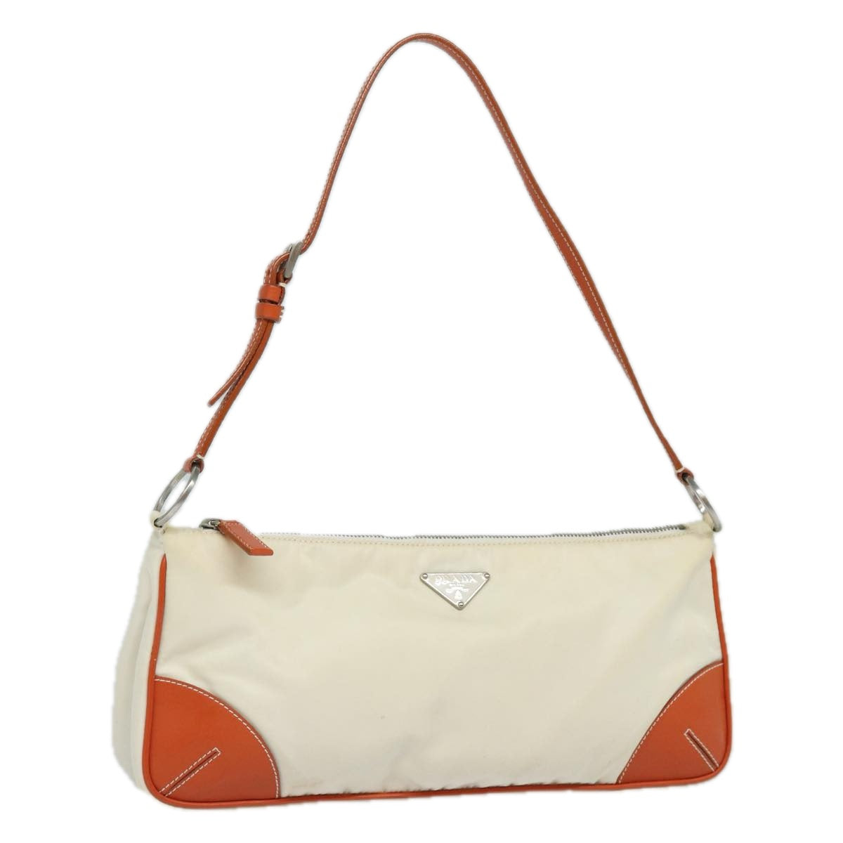 PRADA Shoulder Bag Nylon White  yk13603