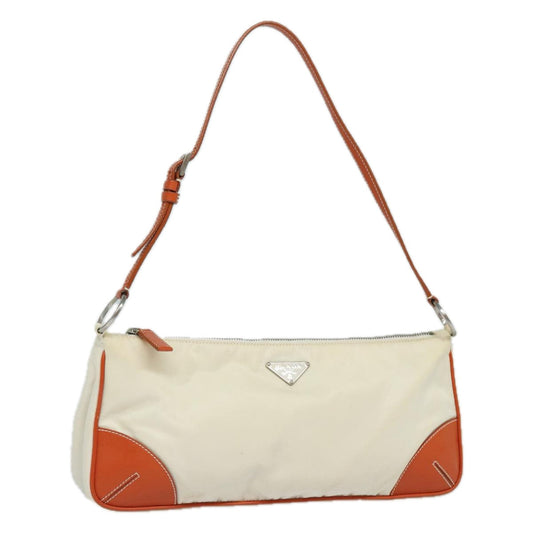 PRADA Shoulder Bag Nylon White  yk13603