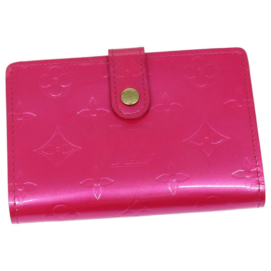 LOUIS VUITTON Vernis Portefeuille Viennois Wallet Pink M91254 LV yk13833