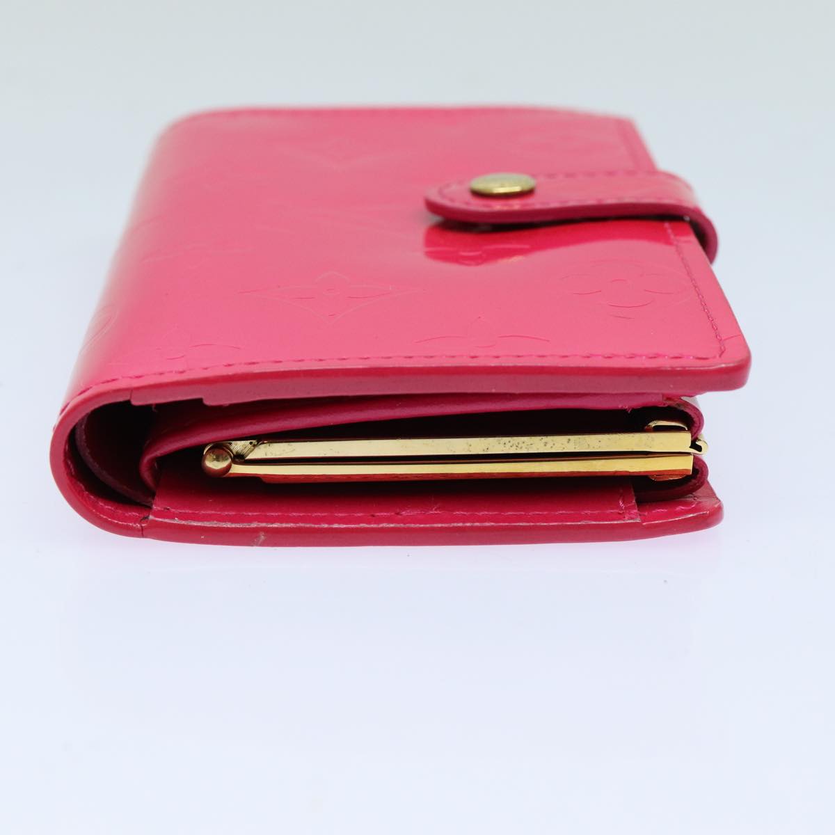 LOUIS VUITTON Vernis Portefeuille Viennois Wallet Pink M91254 LV yk13833