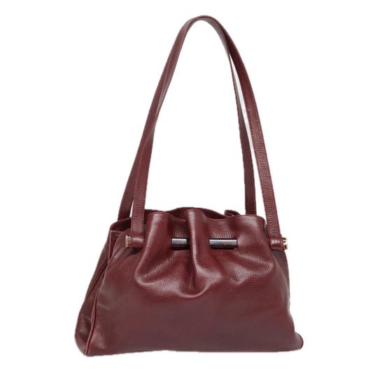 FENDI Shoulder Bag Leather Redyk15406