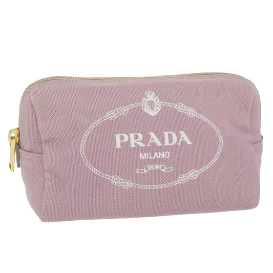 PRADA Pouch Canvas Pink  yk9895
