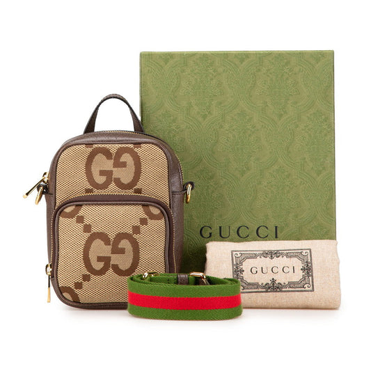 Gucci Jumbo GG Canvas Leather 2way Bag
